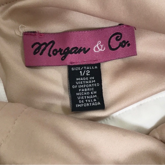 NWT Morgan & Co. Glitter Lace Bodice Gown Ivory - Picture 14 of 16